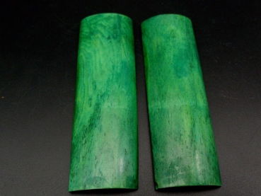 Stabilisierte Büffelknochen - Platten Paar grün