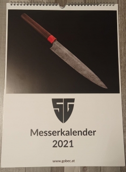 Messer Wandkalender 2021 mit Draht-O-Bindung A3